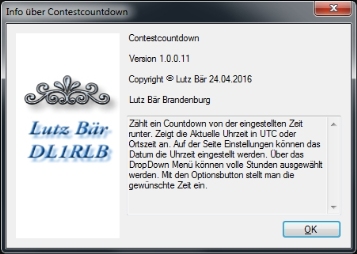 ContestCountdown Infofenster