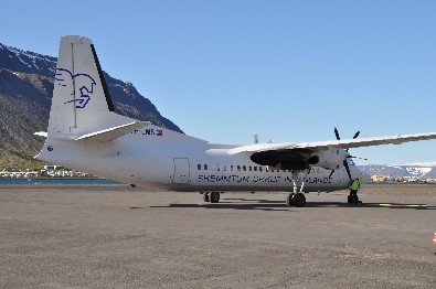 Fokker 50 in Isarfjrdur